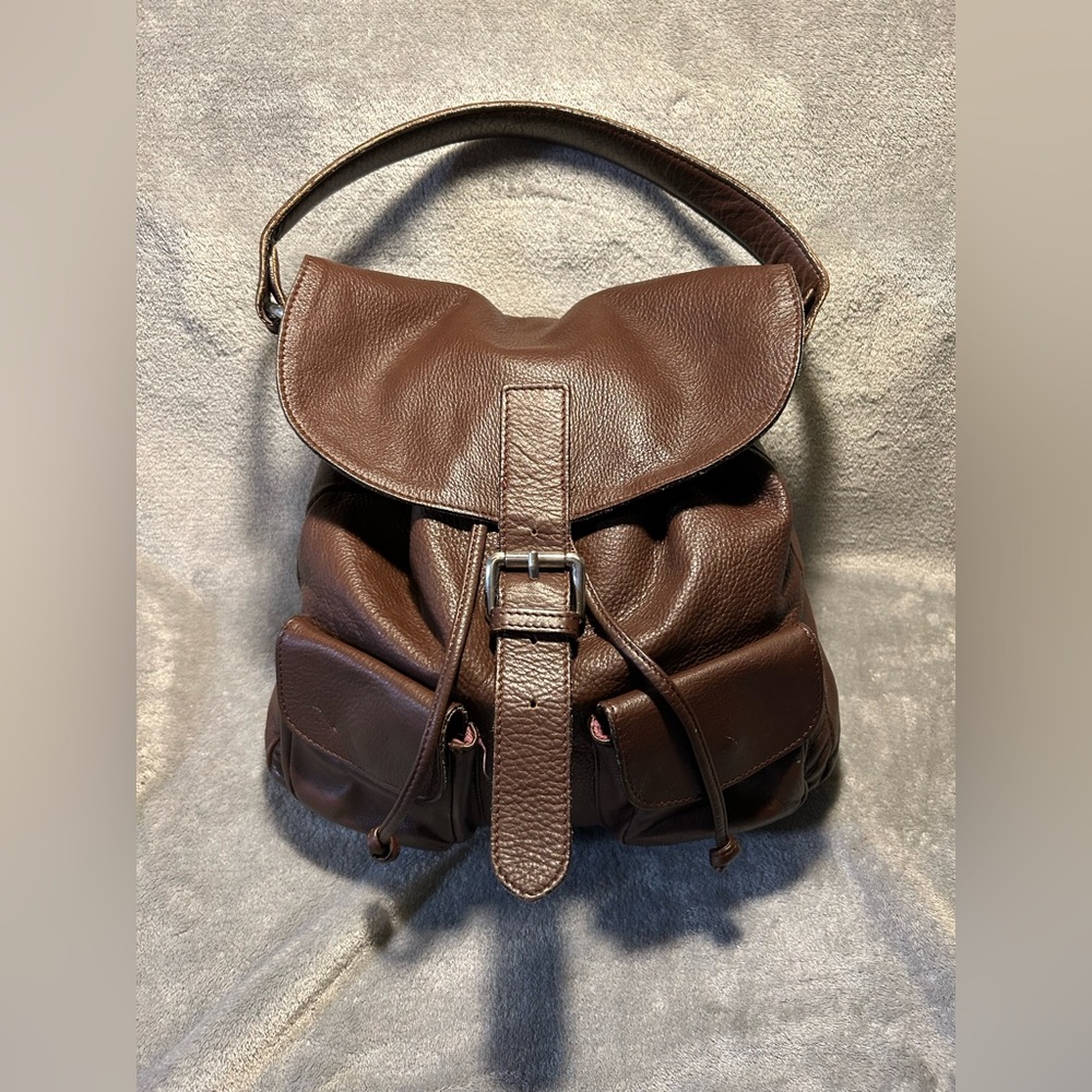 Garnet Hill Genuine Leather Shoulder Bag